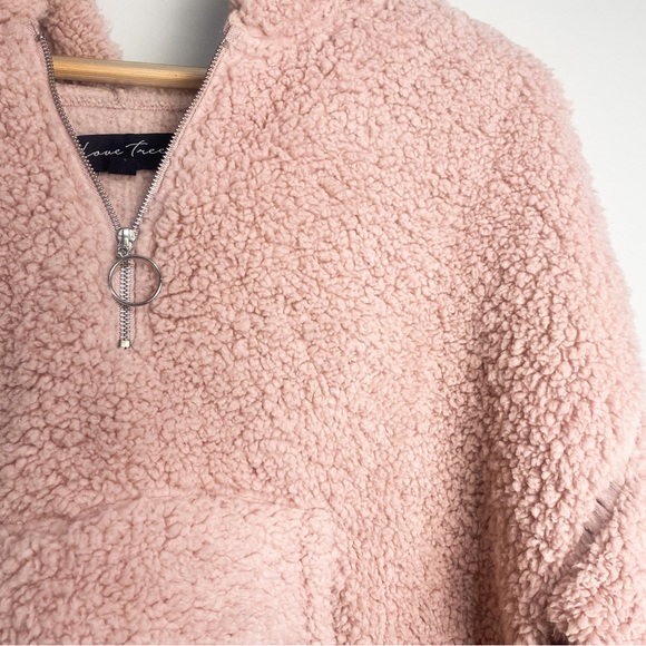 Love Tree Pink Pullover Hooded Sherpa Size Small - Picture 5 of 9